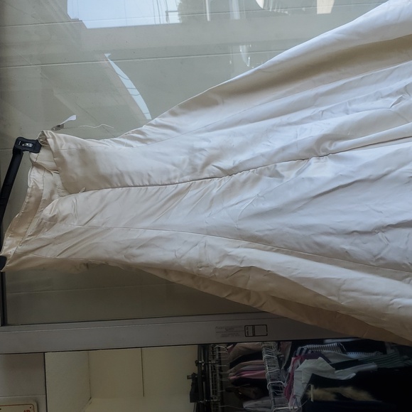 Vera Wang Dutchesse Wedding Wrap Dress SZ 8 Ivory Silk strapless Ball gown Sash - Picture 11 of 16